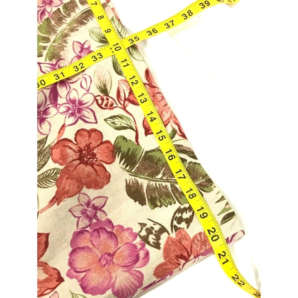 Charter Club 100% Linen Wrap Skirt Women 10 Long Maxi Lined Floral Boho Beach - Picture 10 of 12